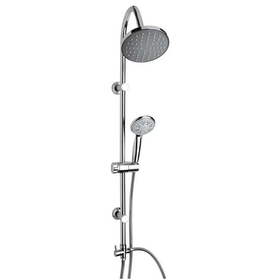 Immagine di COLONNA DOCCIA CRAZY, SOFFIONE DA 18 CM, 3 GETTI, COLORE CROMO