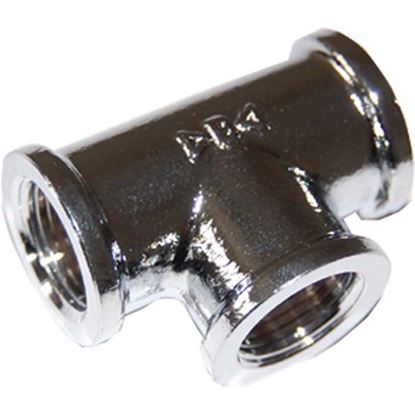 Immagine di TEE OTTONE CROMATO, F 1/2"
