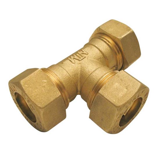Immagine di RACCORDO TEE MECCANICO, RAME, Ø 16 MM