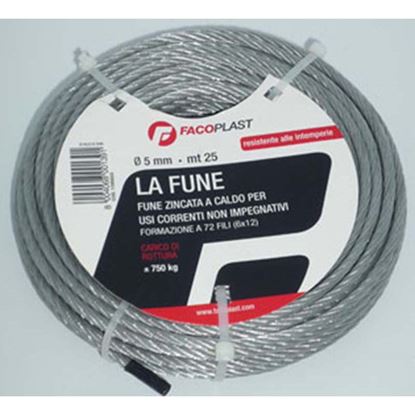 Immagine di FUNE ZINCATA, MM 5X10 MT