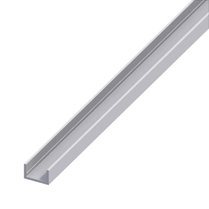 Immagine di PROFILO A U, ALLUMINIO ARGENTO, 10X16,5 MM, 1 MT
