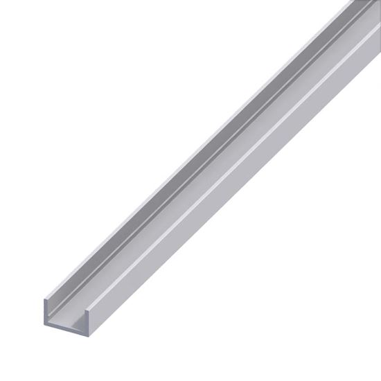 Immagine di PROFILO A U, ALLUMINIO ARGENTO, 10X16,5 MM, 1 MT