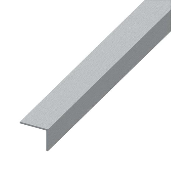 Immagine di ANGOLARE ALLUMINIO INOX SPAZZOLATO, 20X10 MM, 2,5 MT