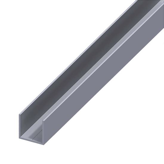 Immagine di PROFILO A U QUADRATO, ALLUMINIO NATURALE, 23,5X1,5 MM, 1 MT