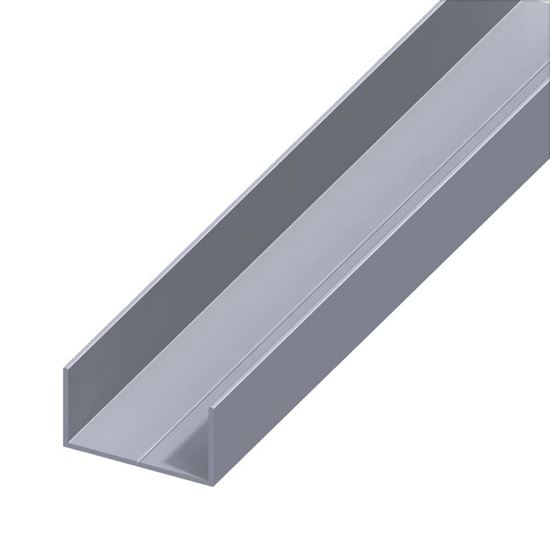 Immagine di PROFILO A U RETTANGOLARE, ALLUMINIO NATURALE, 19,5X35,5 MM, 1 MT
