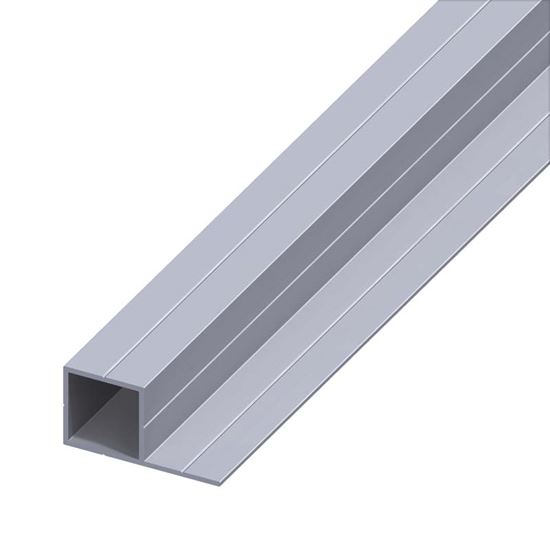 Immagine di TUBO QUADRATO, ALLUMINIO NATURALE, 1,00 MT,  11,5X21 MM