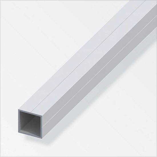 Immagine di TUBO QUADRATO 23,5 MM, ALLUMINIO ARGENTO, 0,30 MT