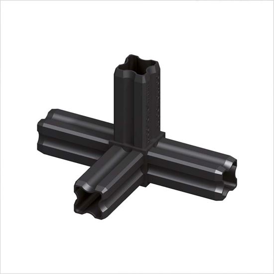 Immagine di GIUNTURA IN PLASTICA A NODO 90°, 4 PERNI, 23,5 MM, COLORE NERO