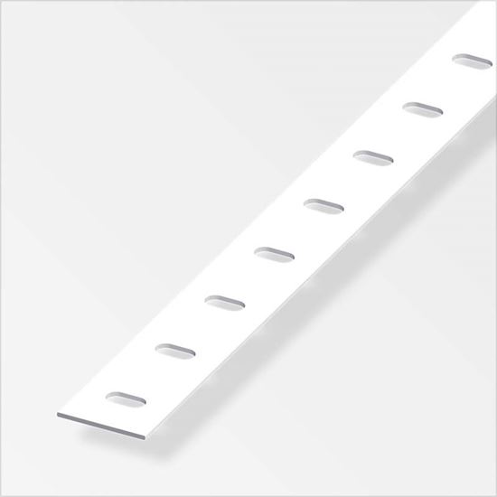 Immagine di BARRA PIATTA PERFORATA 23,5 MM, ALLUMINIO NATURALE, 1 MT
