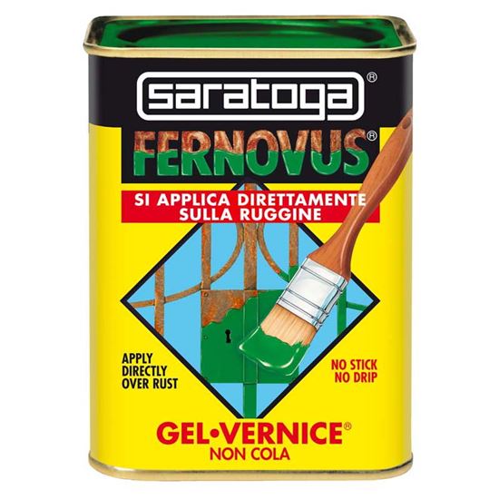 Immagine di SMALTO GEL ANTIRUGGINE SARATOGA, FERNOVUS, METALLIZZATO, 0,75 LT, COLORE GRAFITE FERRO ANTICO