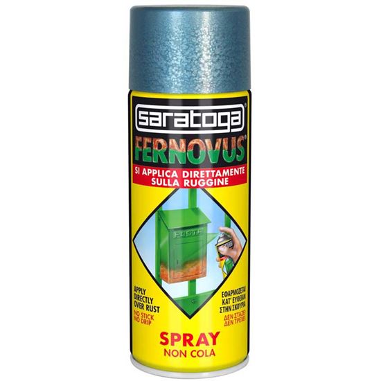 Immagine di SMALTO SPRAY ANTIRUGGINE SARATOGA, FERNOVUS, METALLIZZATO, 400 ML, COLORE GRAFITE FERRO