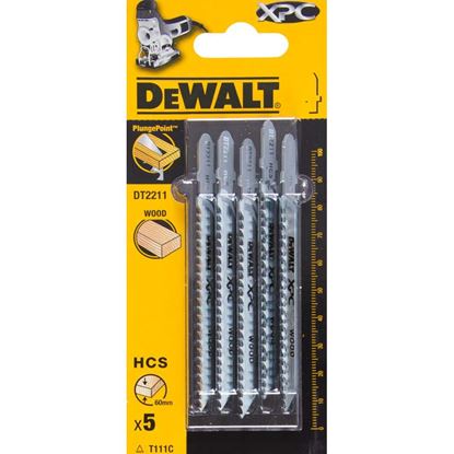 Immagine di LAMA DEWALT, PER SEGHETTO ALTERNATIVO, IN ACCIAIO HCS, 4X100 MM, PER LEGNO TENERO 10/45 MM, 5 PEZZI