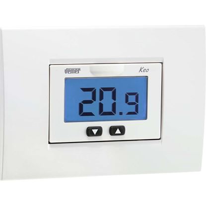 Immagine di TERMOSTATO ELETTRONICO, DIGITALE, DA INCASSO, 3 POSTI, A BATTERIE