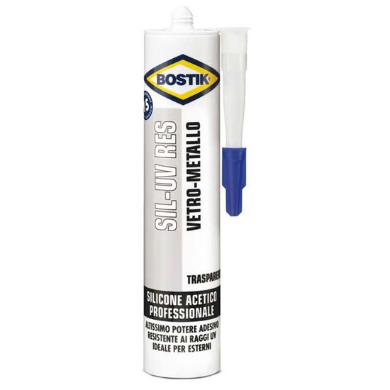 Immagine di SILICONE BOSTIK SIL-UV RES, PER VETRO E METALLO, TRASPARENTE, 300 ML