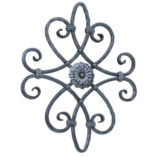 Immagine di ROSONE IN FERRO SPIGOLATO, SEZIONE 12X12 MM, ALTEZZA 530 MM, LUNGHEZZA 430 MM