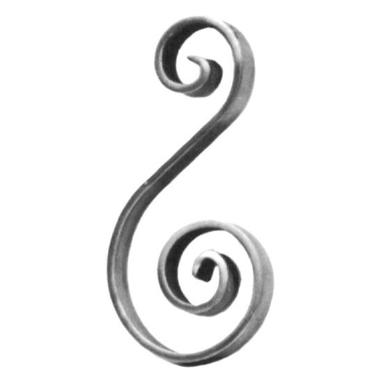 Immagine di RICCIO A S IN FERRO, SEZIONE 14X6 MM, 20X108 MM