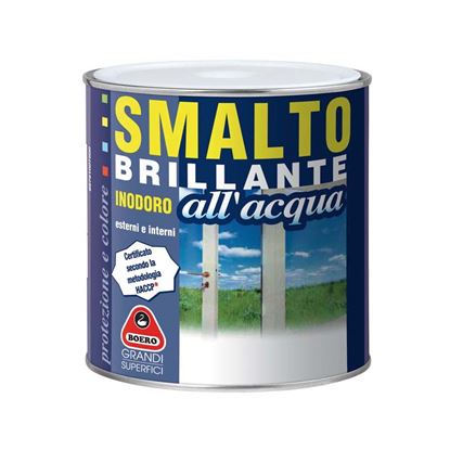 Immagine di SMALTO BRILLANTE ALL'ACQUA BOERO, 0,75 LT, COLORE GRIGIO CHIARO