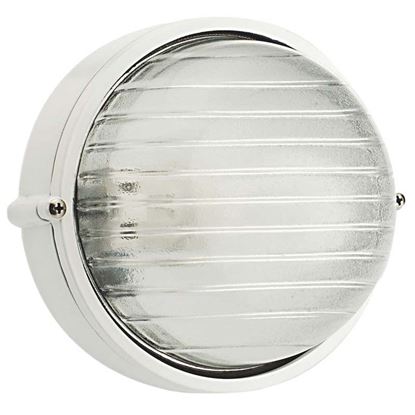 Immagine di PLAFONIERA TONDA, STRUTTURA IN ALLUMINIO PRESSOFUSO, DIFFUSORE IN VETRO STAMPATO, IP54, E27-60 W, Ø 18 CM, COLORE NERO