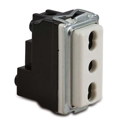 Immagine di PRESA BIPASSO, 2P+T 10/16 A, COLORE BIANCO