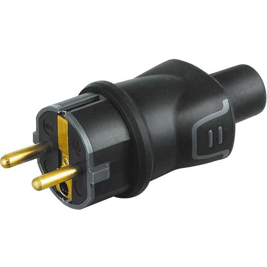 Immagine di SPINA VOLANTE, CAUCCIÙ 2P+T 16 A, TEDESCA, IP44