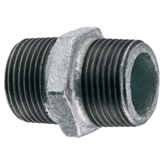 Immagine di NIPPLE DOPPIO ZINCATO, FIGURA 280, MM 1/2", 10 PEZZI
