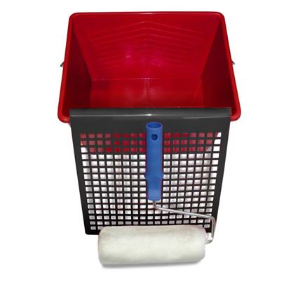 Immagine di SET SECCHIO POLIPROPILENE 16 LT, RULLO FIBRA SINTETICA 22 CM, GRIGIA POLIPROPILENE