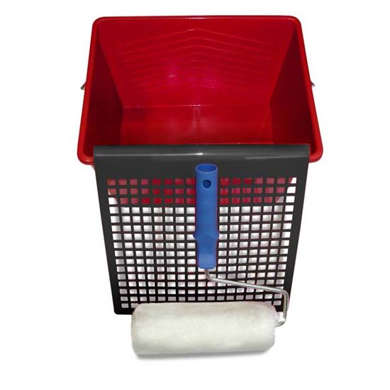 Immagine di SET SECCHIO POLIPROPILENE 16 LT, RULLO FIBRA SINTETICA 22 CM, GRIGIA POLIPROPILENE