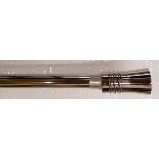 Immagine di BASTONE EKO ESTENSIBILE, Ø 16/19 MM, 150/300 CM, UNCINO, COLORE ACCIAIO LUCIDO