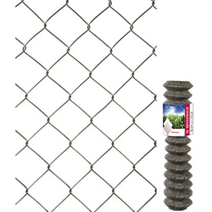 Immagine di RETE ZINCATA ROMBOIDALE, PER RECINZIONI DI TERRENI, MAGLIA 50X50 MM, ROTOLO 25 MT, H 100 CM
