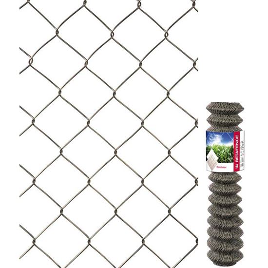 Immagine di RETE ZINCATA ROMBOIDALE, PER RECINZIONI DI TERRENI, MAGLIA 50X50 MM, ROTOLO 25 MT, H 150 CM