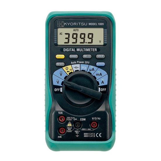 Immagine di MULTIMETRO DIGITALE KEW 1009, TENSIONI AC E DC, CORRENTE AC E DC, DUTY CYCLE, RESISTENZA, CONTINUITÀ, PROVA DIODO, FREQUENZA