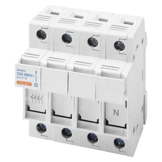 Immagine di PORTAFUSIBILE SEZIONABILE, COMPATTO, 1P+N, 10,3X38, 690V, 32A, 2 MODULI