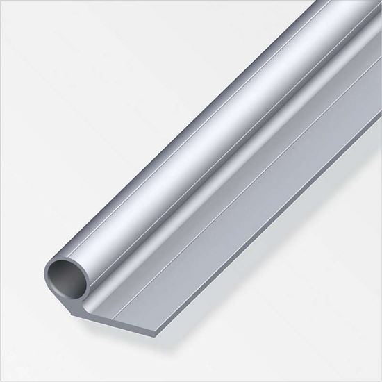 Immagine di TUBO CON UN LATO, ALLUMINIO NATURALE, 1,00 MT,  11,5X19,5 MM