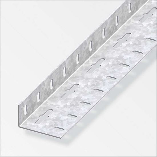 Immagine di ANGOLARE PERFORATO 23,5X43,5 MM, ACCIAIO ZINCATO, 2,5 MT
