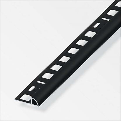 Immagine di PROFILO PER PIASTRELLE A QUADRANTE 10X21 MM, ALLUMINIO OTTICA CROMO, 1,0 MT