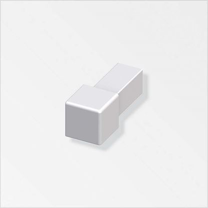Immagine di ANGOLO ESTERNO E INTERNO QUADRATO, 10 MM, ALLUMINIO ARGENTO