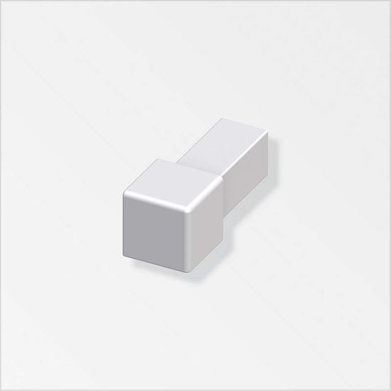 Immagine di ANGOLO ESTERNO E INTERNO QUADRATO, 10 MM, ALLUMINIO ARGENTO