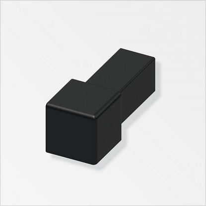 Immagine di ANGOLO ESTERNO E INTERNO QUADRATO, 10 MM, ALLUMINIO NERO SPAZZOLATO