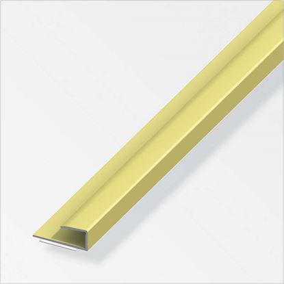 Immagine di PROFILO PER BORDI, 15X9 MM, ALLUMINIO OTTONATO, 2,0 MT