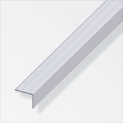 Immagine di PROFILO DI CHIUSURA PER ANGOLI, 25X8 MM, ALLUMINIO ARGENTO, 1,0 MT
