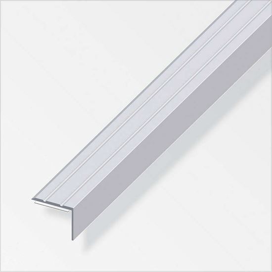 Immagine di PROFILO DI CHIUSURA PER ANGOLI, 25X8 MM, ALLUMINIO ARGENTO, 1,0 MT