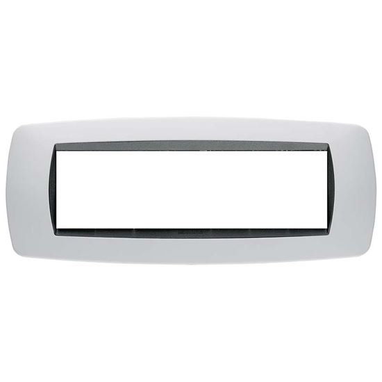 Immagine di PLACCA MODO, IN TECNOPOLIMERO, COLORE RADICA DI NOCE, 7 POSTI