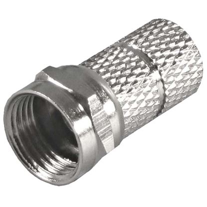 Immagine di CONNETTORE TIPO F  BLISTER 4 PEZZI PER CAVO 5MM