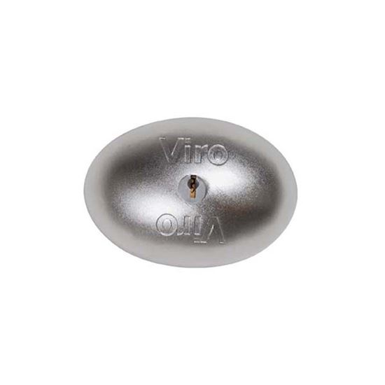 Immagine di 2 CHIUSURE FURGONI VIRO, VAN LOCK, IN ACCIAIO INOX, BARILOTTO A 8 PISTONCINI, APERTURA DI EMERGENZA DALL'INTERNO