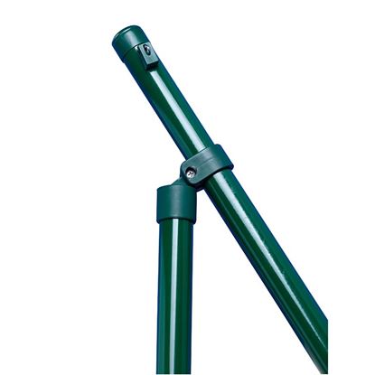 Immagine di PALO PLASTICATO VERDE, CON TAPPO DI FINITURA IN MATERIALE PLASTICO, A SEZIONE TONDA, Ø 38 MM, H 120 CM