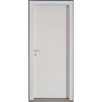 Immagine di PORTA MARA SCRACHT BIANCO, TELAIO PIATTO, REVERSIBILE, ACCESSORI CROMO SATINATO, 88X214 CM