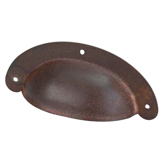 Immagine di MANIGLIA FERRO, BRONZO ANTICO, 65X28 MM